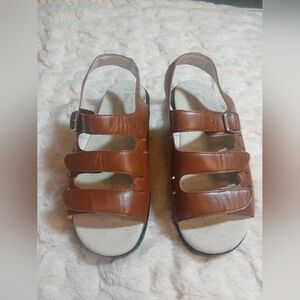 New Propet Breeze Walker W0001 Sandals Womens Size 8 XX(4E), Brown